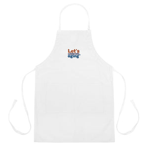 Let's Celebrate Aging Embroidered Apron