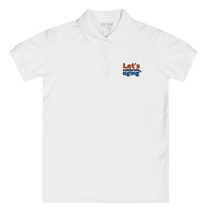Let's Celebrate Aging Embroidered Women's Polo Shirt
