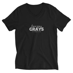 Amazing Grays Unisex Short Sleeve V-Neck T-Shirt